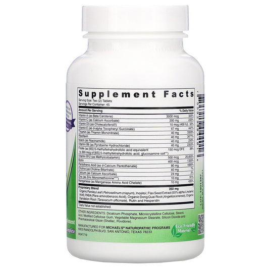 Michael'S Naturopathic, Teen Girls Tabs, Daily Multi Vitamin, Vegetarian Tablets