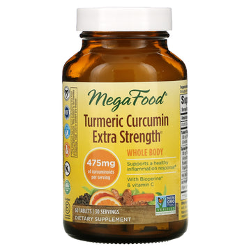 MegaFood, Turmeric Curcumin Extra Strength, Tablets