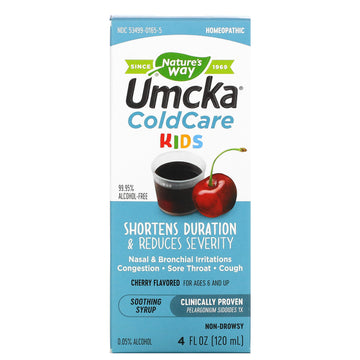 Nature's Way, Umcka, ColdCare, Kids, For Ages 6 & Up, Cherry