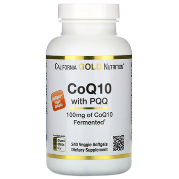 California Gold Nutrition, CoQ10 100 mg, PQQ 10 mg Veggie Softgels