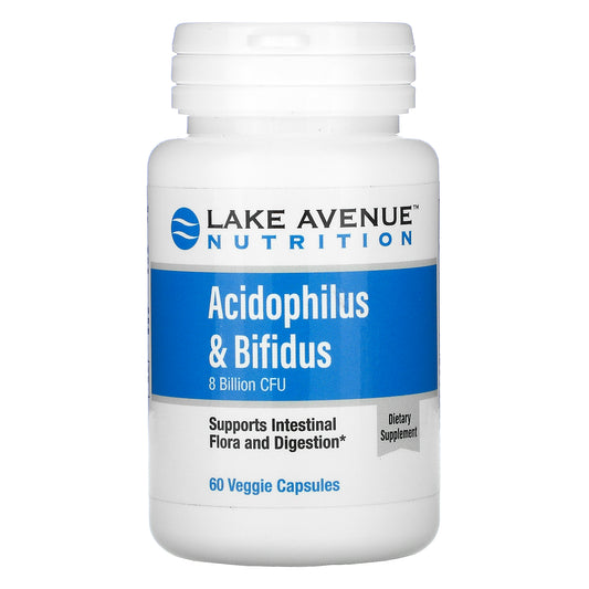 Lake Avenue Nutrition, Acidophilus & Bifidus, Probiotic Blend, 8 Billion CFU Veggie Capsules