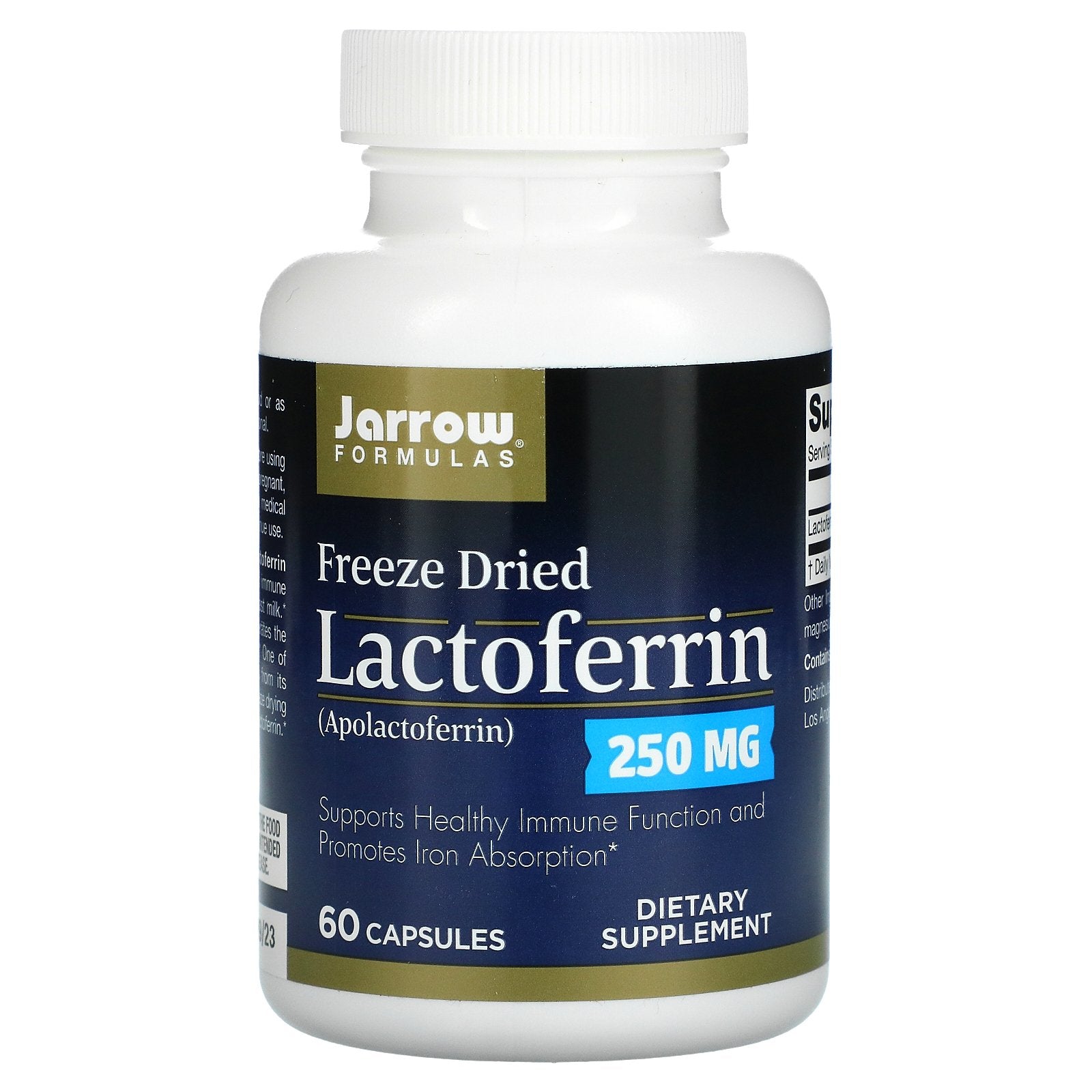Jarrow Formulas, Lactoferrin, Freeze Dried, 250 mg Capsules