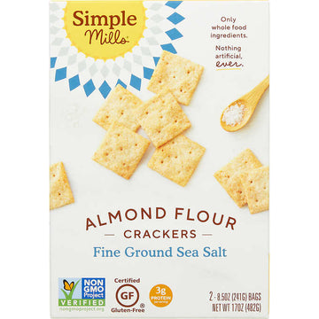 Simple Mills Almond Flour Sea Salt Crackers, 2-count