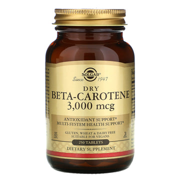 Solgar, Dry Beta-Carotene, 3,000 mcg, Tablets