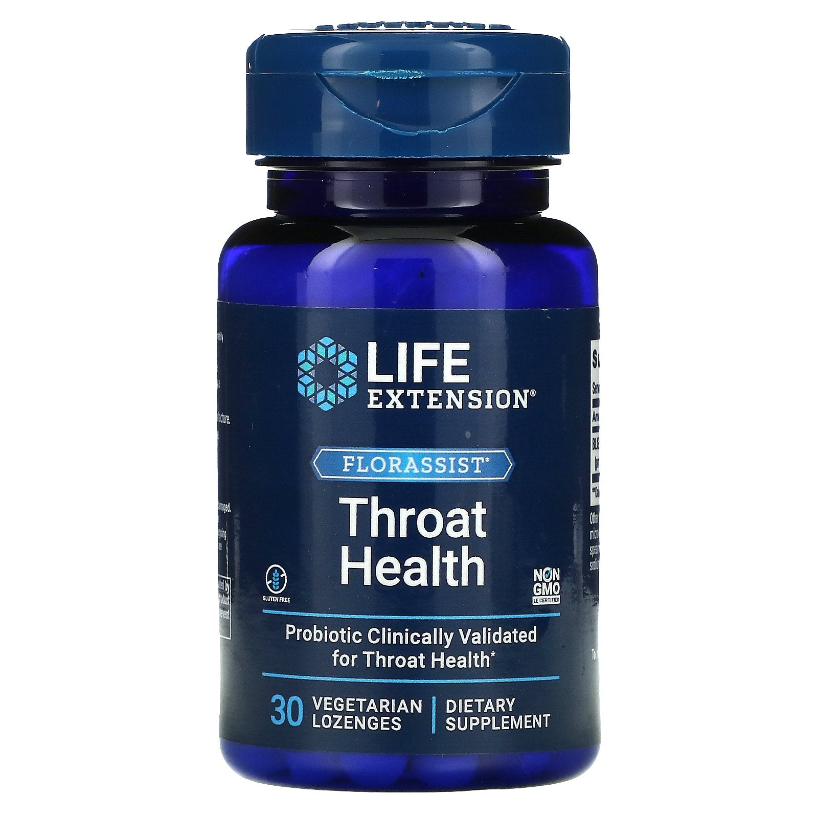 Life Extension, Florassist Throat Health Vegetarian Lozenges