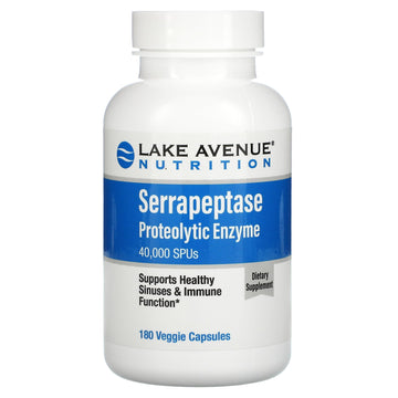 Lake Avenue Nutrition, Serrapeptase, Proteolytic Enzyme, 40,000 SPUs Veggie Capsules