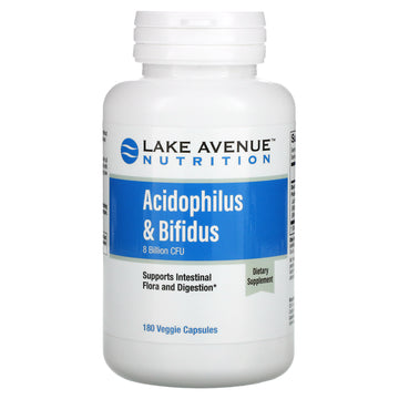 Lake Avenue Nutrition, Acidophilus & Bifidus, Probiotic Blend, 8 Billion CFU Veggie Capsules