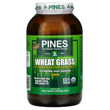 Pines International, Wheat Grass, 500 mg, Tablets