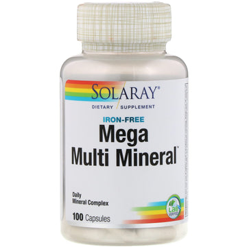 Solaray, Mega Multi Mineral, Iron Free