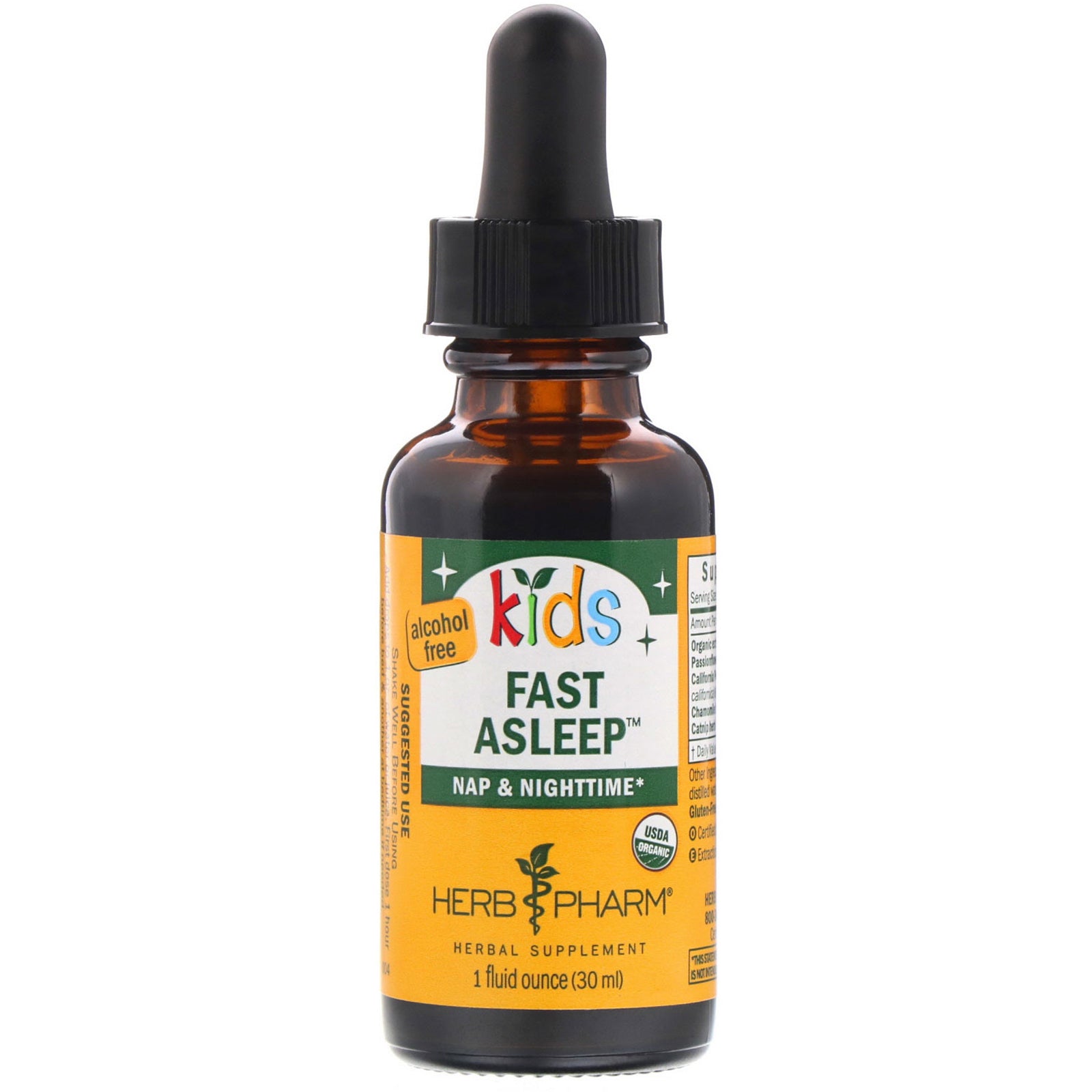 Herb Pharm, Organic Kids Fast Asleep, Alcohol Free