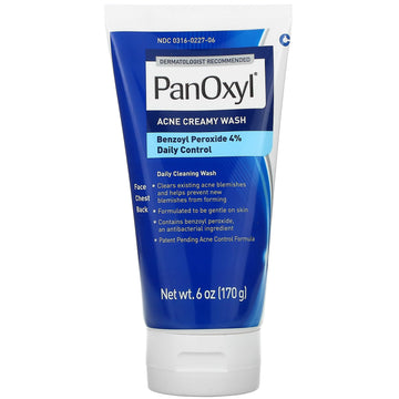 PanOxyl, Acne Creamy Wash, Benzoyl Peroxide 4% Daily Control (170 g)