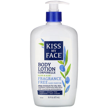 Kiss My Face, Body Lotion, Olive & Aloe, Fragrance Free (473 ml)