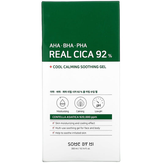 Some By Mi, AHA/BHA/PHA Real Cica 92% Cool Calming Soothing Gel(300 ml)