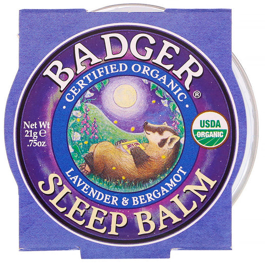 Badger Company, Organic, Sleep Balm, Lavender & Bergamot