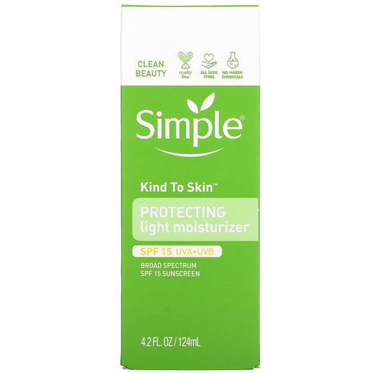 Simple Skincare, Kind to Skin, Protecting Light Moisturizer, SPF 15 (124 ml)