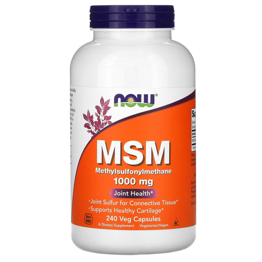 NOW Foods, MSM, Methylsulfonylmethane, 1,000 mg, 120 Veg Capsules