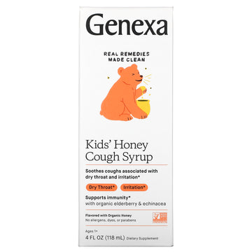 Genexa, Kid's Honey Cough Syrup, Ages 1+, Organic Honey
