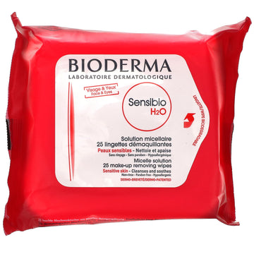 Bioderma, Sensibio, Micelle Solution Make-Up Removing Wipes