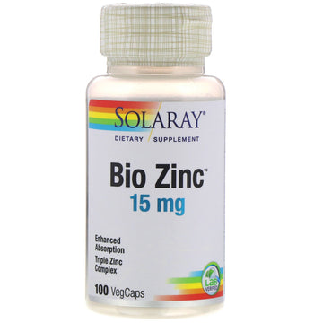 Solaray, Bio Zinc, 15 mg, VegCaps