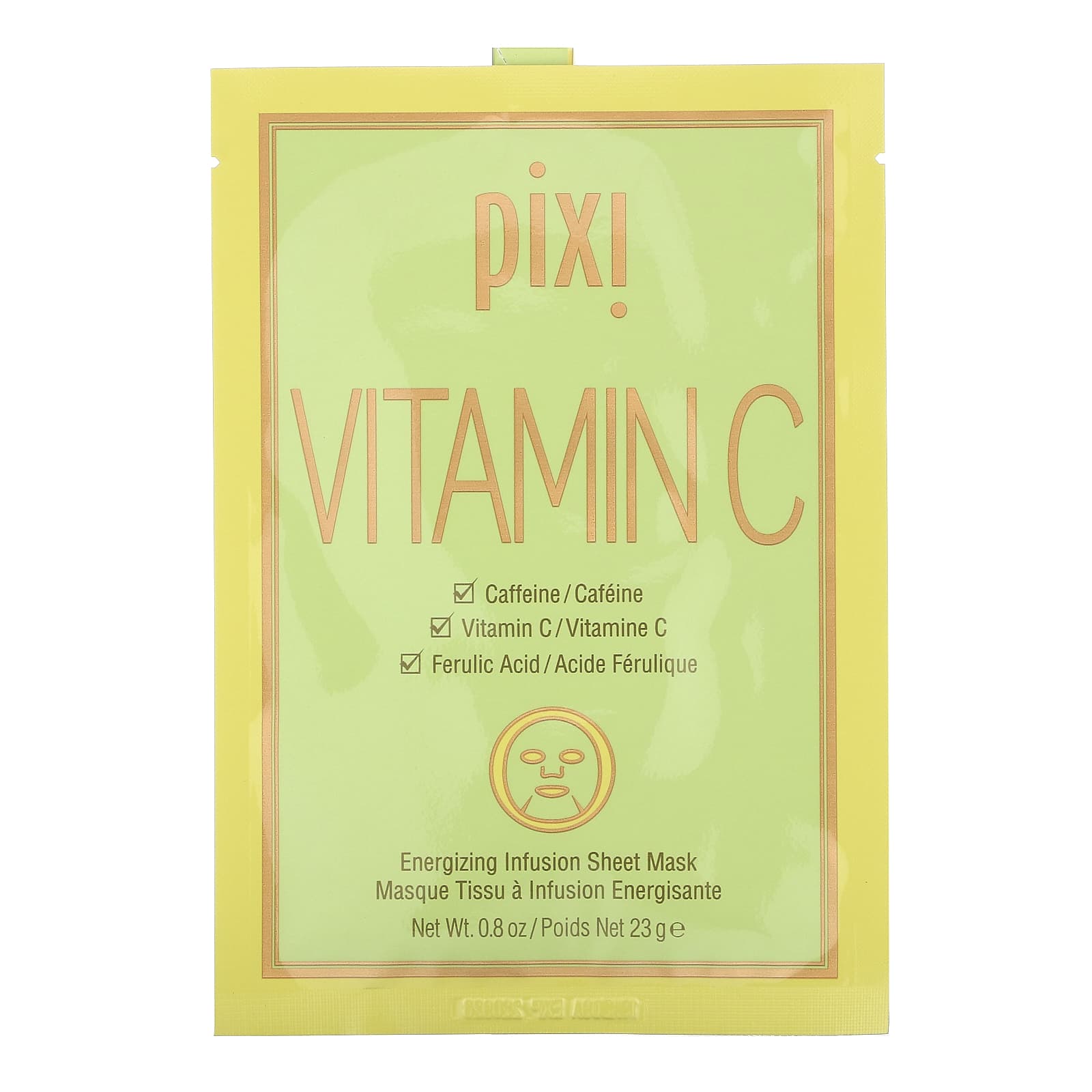 Pixi Beauty, Vitamin C, Energizing Infusion Beauty Sheet Mask, 0.8 oz (23 g) Each