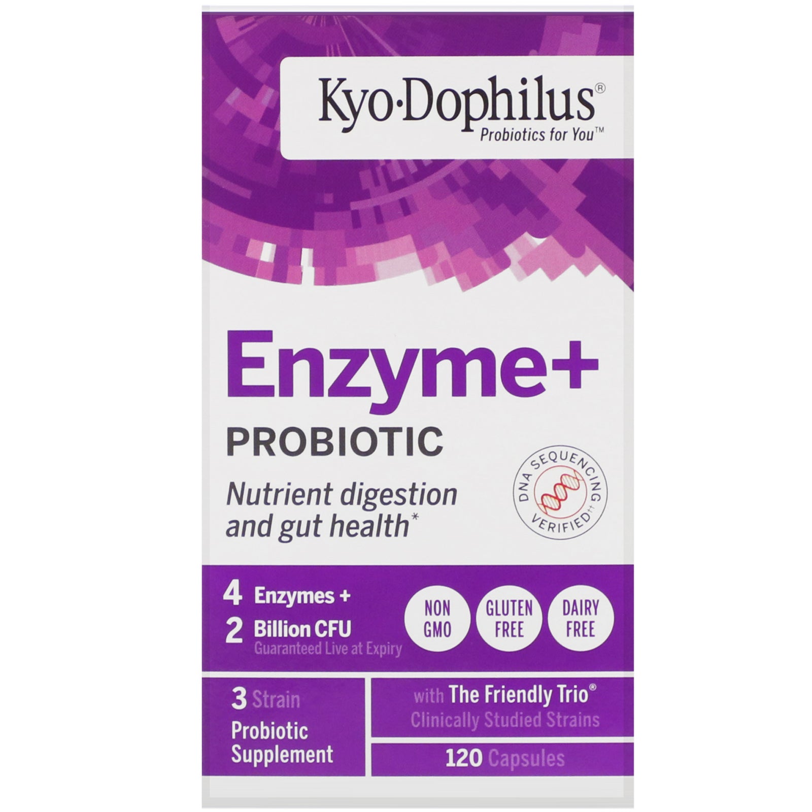 Kyolic, Kyo-Dophilus, Enzyme+ Probiotic, 2 Billion Cfu Capsules