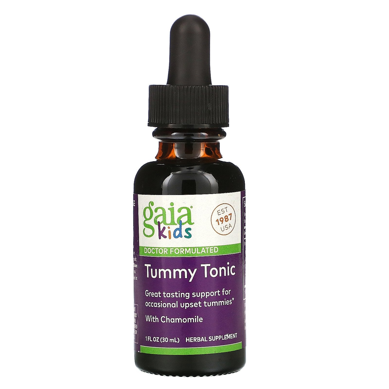 Gaia Herbs, Kids, Tummy Tonic With Chamomile