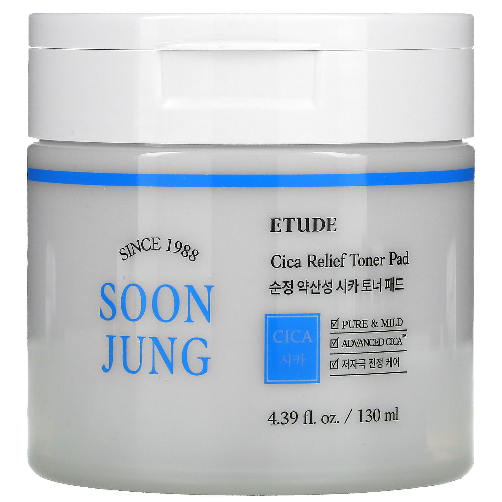 Etude, Soon Jung, Cica Releif Toner Pad (130 ml)