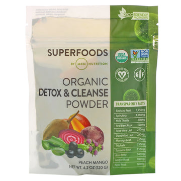 MRM, Organic Detox & Cleanse Powder, Peach Mango