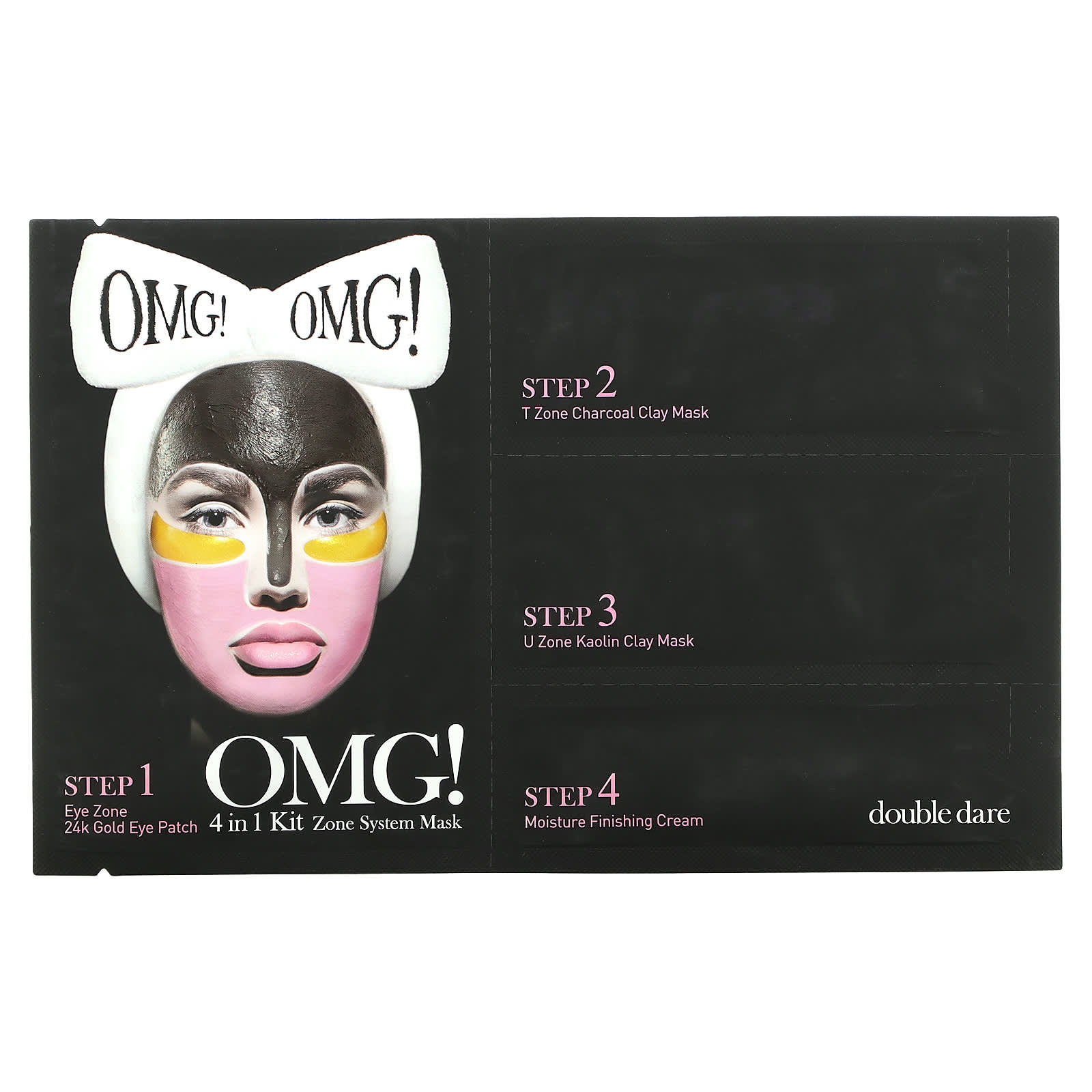 Double Dare, Zone System Beauty Mask, 4 In 1 Kit