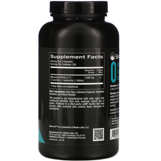 Sierra Fit, Micronized BCAA, Branched Chain Amino Acids, 500 mg