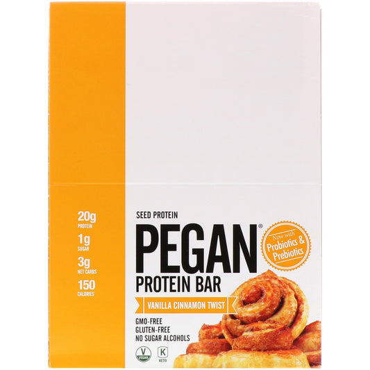 Julian Bakery, PEGAN Protein Bar, Vanilla Cinnamon Twist (65 g) Each