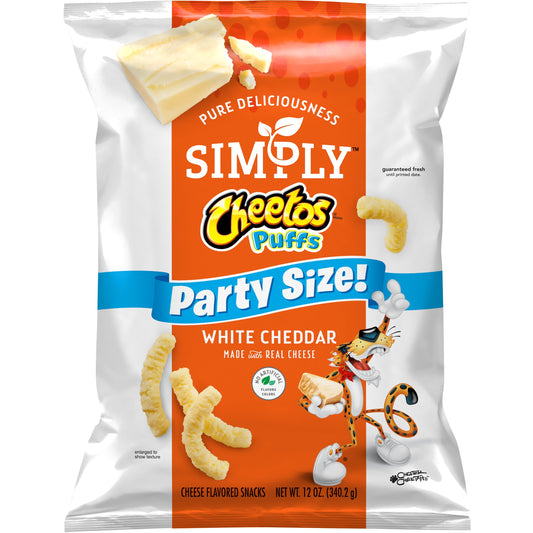 Simply Cheetos White Cheddar Puffs, Party Size