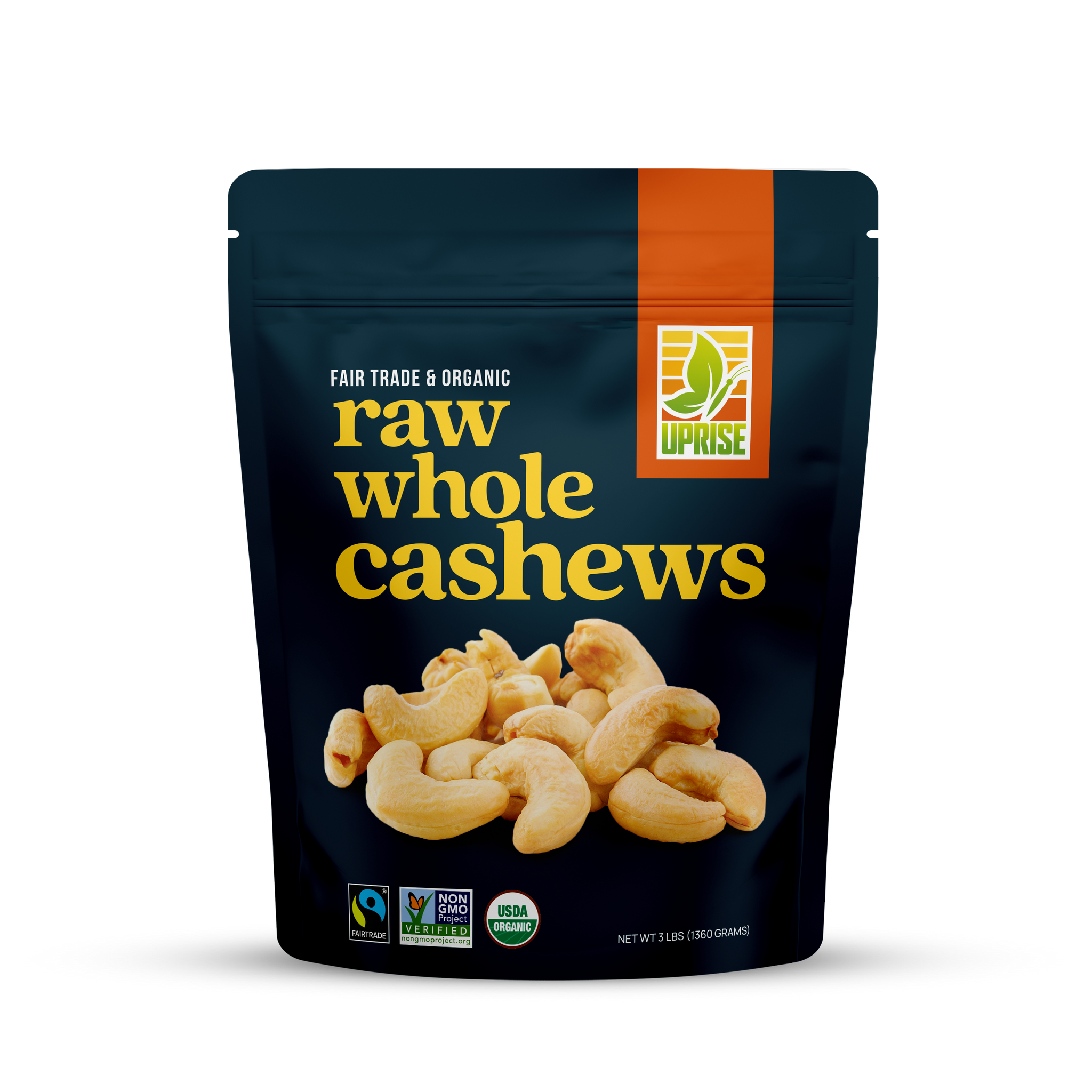 Fair Trade Organic Raw Whole Cashews