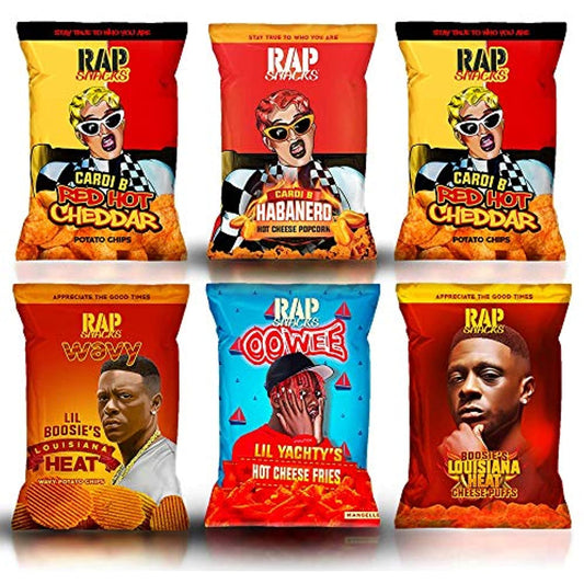Rap Snacks Potato Chips and Popcorn (Spicy)
