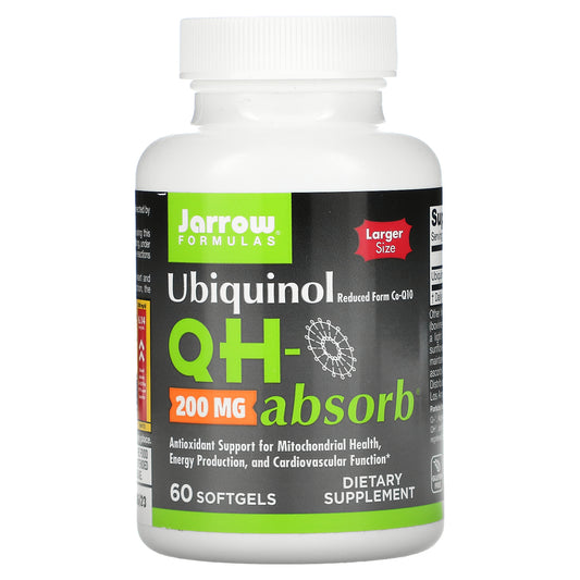Jarrow Formulas, Ubiquinol, QH-Absorb, 200 mg Softgels