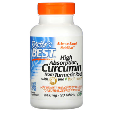 Doctor's Best, High Absorption Curcumin ,120 Tablets