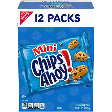 CHIPS AHOY! Mini Chocolate Chip Cookies, 12 Snack Packs