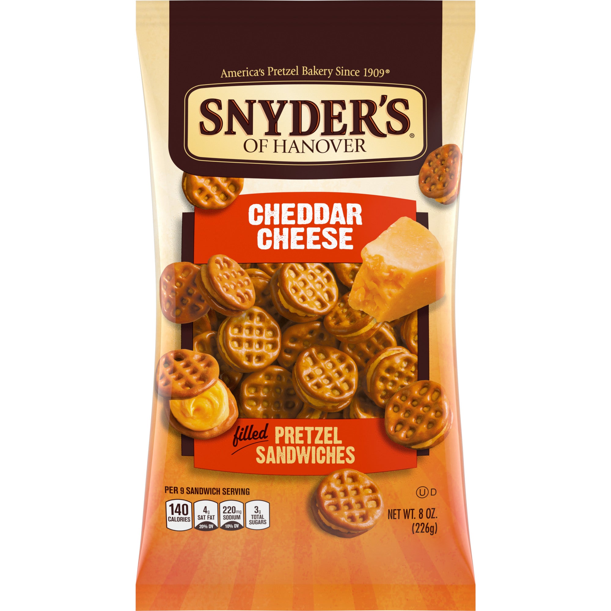 Snyder's of Hanover Pretzel Sandwiches, Cheddar Cheese
