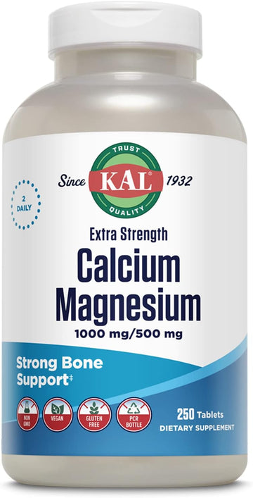 Kal Extra Strength Calcium Magnesium Tablets, 250 Count250 Count (Pack