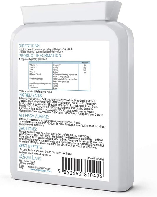 Macuboost All-In-One Areds 2 Plus Formula 60 Days Supply - Lutein, Zea60 Grams