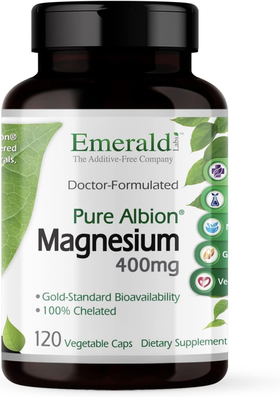 Emerald Labs Magnesium 400 mg (in 4 Capsules) - Dietary Supplement as