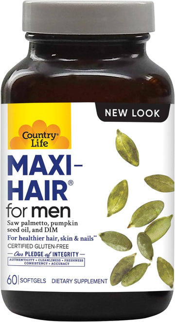 Country Life Maxi-Hair for Men with Saw Palmetto, DIM & Biotin, Hair S
