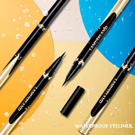 LAMUSELAND Liquid Eyeliner Black,Waterproof,Super Slim,Long-lasting Matte Liquid Eyeliner Pen Pencil Makeup Tool Gift Set for Women Girls
