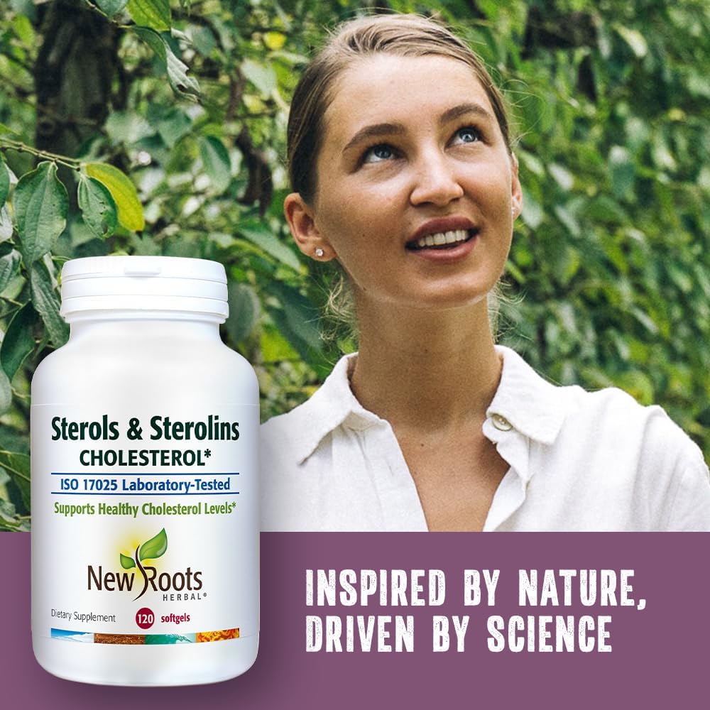 NEW ROOTS HERBAL Sterols & Sterolins (120 Softgels), Made with Organic