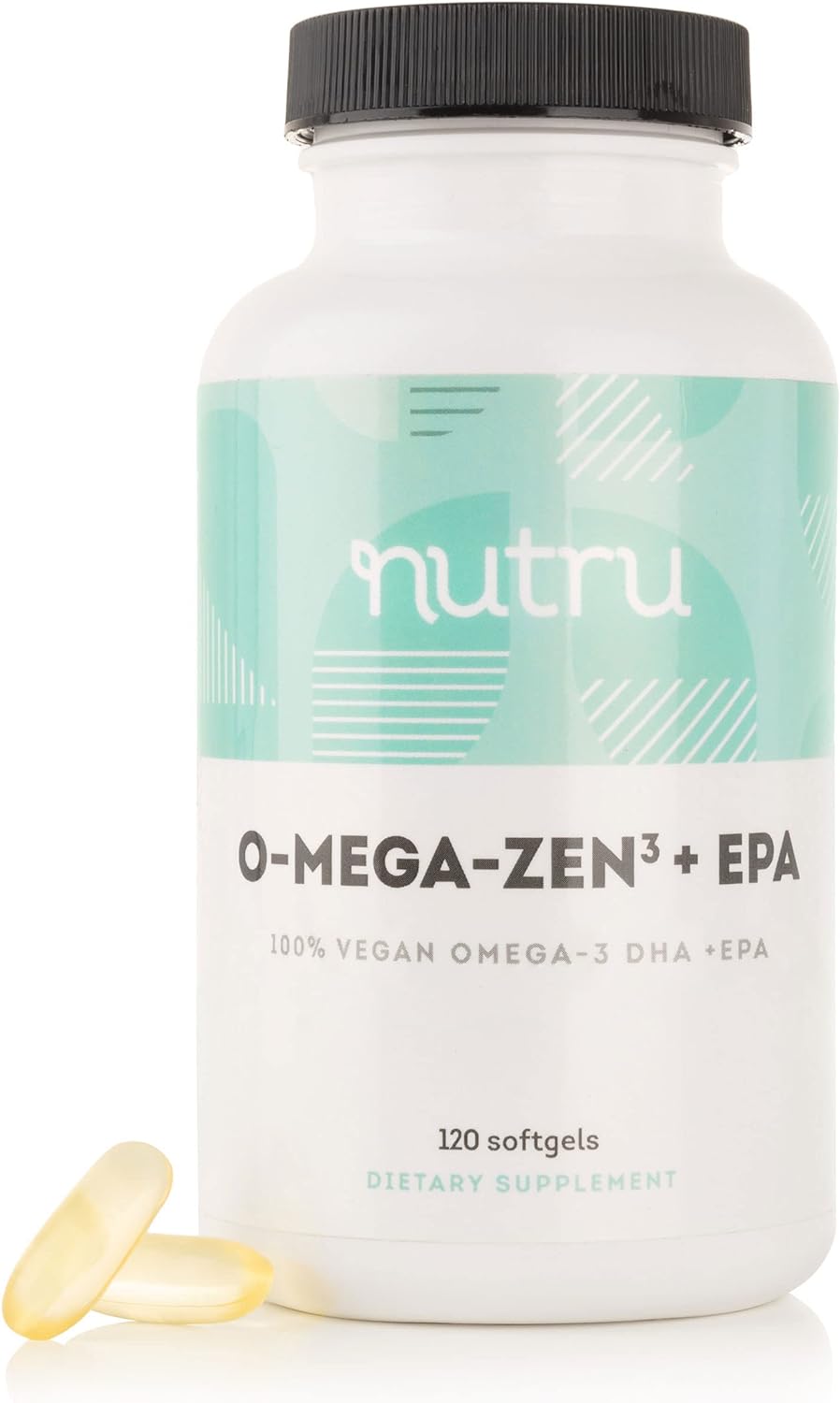 Nutru O-Mega-Zen3 +EPA Vegan Omega 3 Supplement - Fish Oil Alternative - Premium Marine Algal Based Omega-3 DHA and EPA