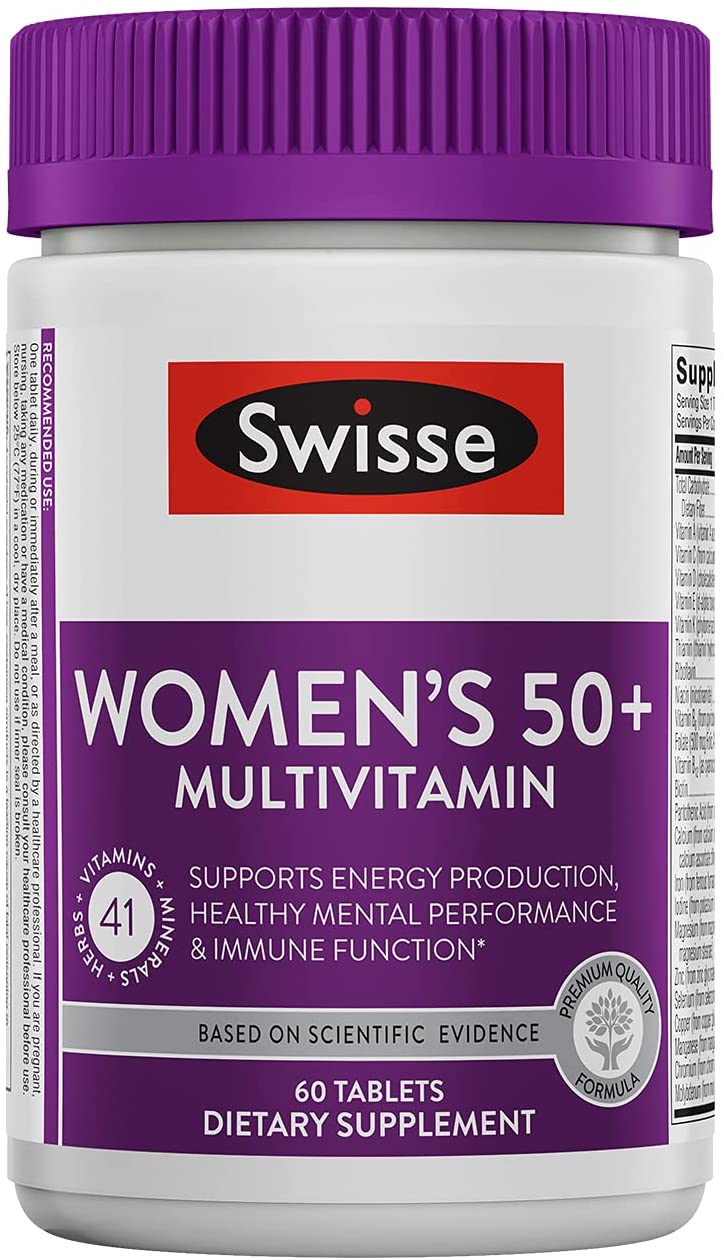 Swisse Women'S Multivitamin 50 Plus - Women Multivitamin 50 Plus, Multi Vitamins Supplements For Women 50 And Over, Womens Over 50 Multivitamin For Women, Multivitamin For Women 50 And Over