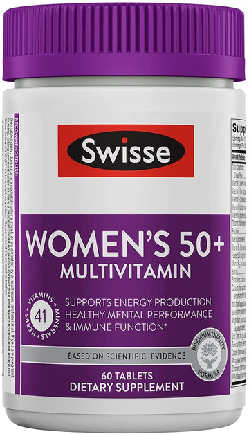 Swisse Women'S Multivitamin 50 Plus - Women Multivitamin 50 Plus, Multi Vitamins Supplements For Women 50 And Over, Womens Over 50 Multivitamin For Women, Multivitamin For Women 50 And Over