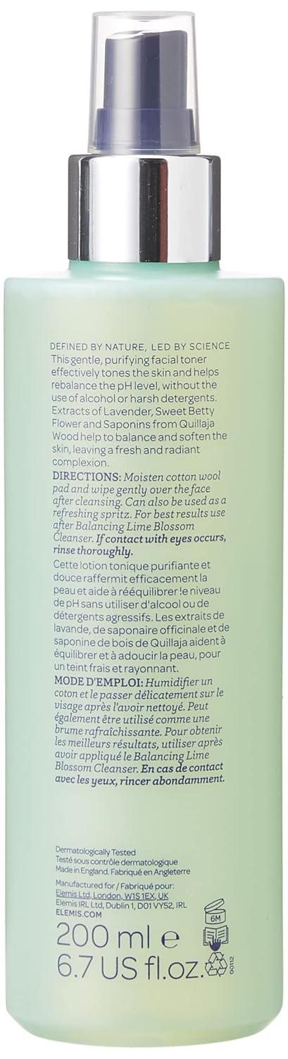 ELEMIS Balancing Toner | Alcohol-Free Purifying Facial Treatment Gently Softens, Soothes, and Refreshes for a Hydrated Complexion | 200