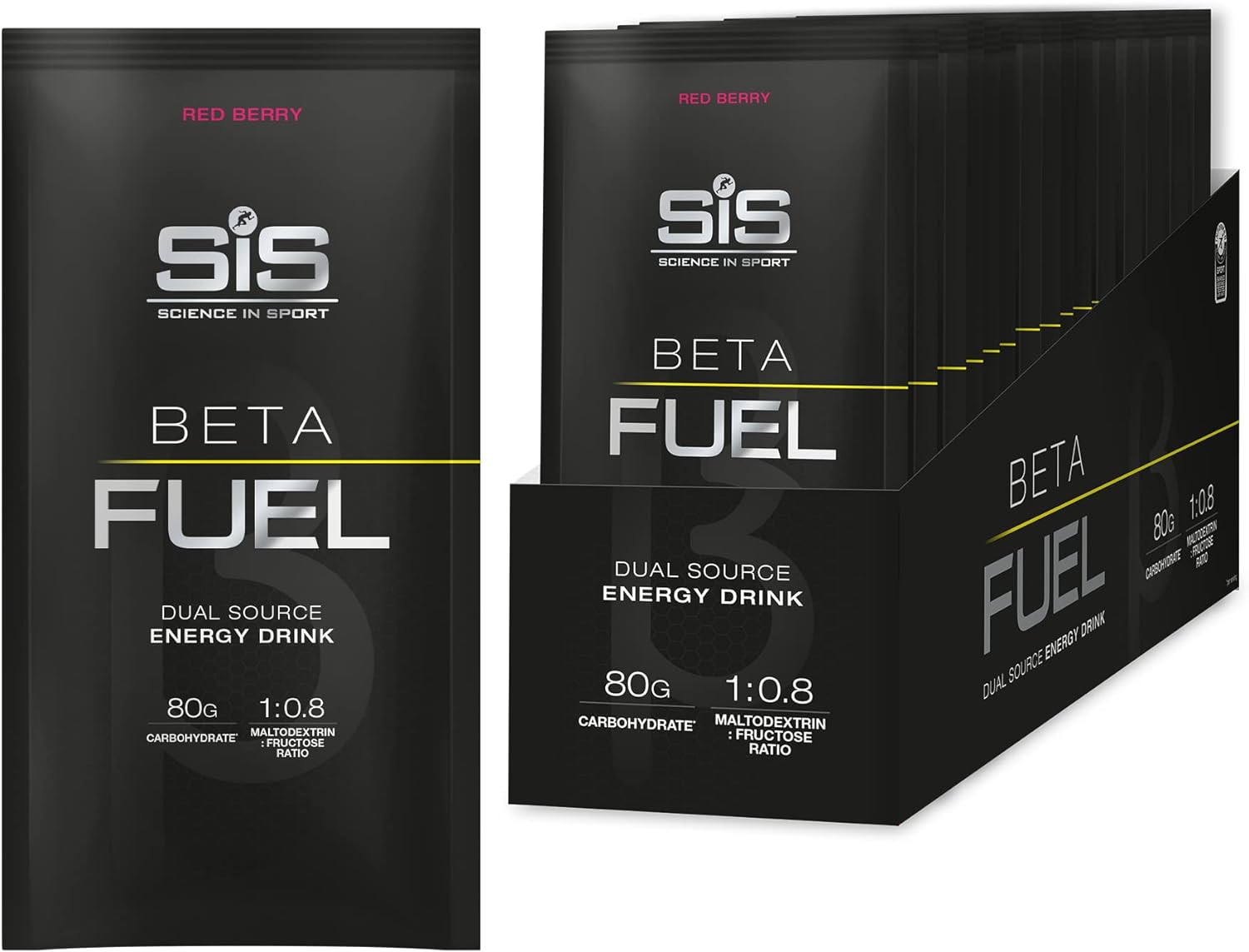 Science In Sport Beta Fuel 80 Dual Source Energy Drink Powder, Red Ber82 Grams