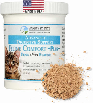 Vitality Science - Feline Comfort Plus, Extra Drying Digestive Aid, Gi Support Helps With Vomiting And Diarrhea, 100% Ad